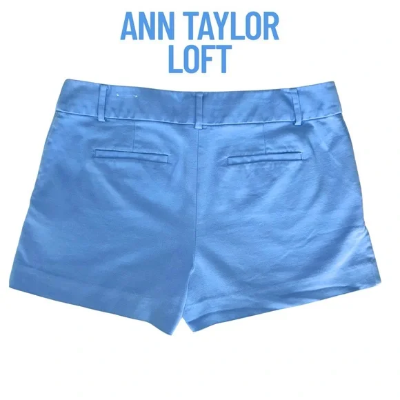 LOFT High Waist Blue Shorts (Riviera) - Picture 2 of 8